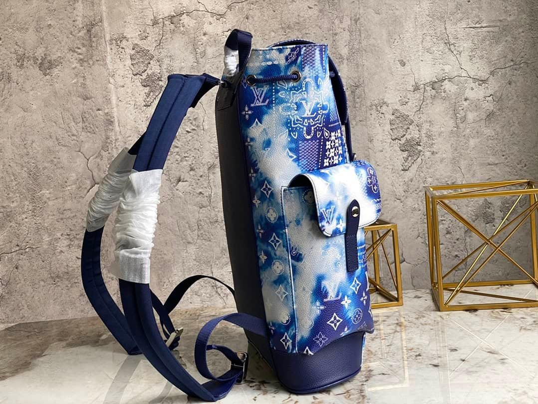 Louis Vuitton Men's Christopher Small Backpack - Blue 74839 | Sandra Bags - Image 4