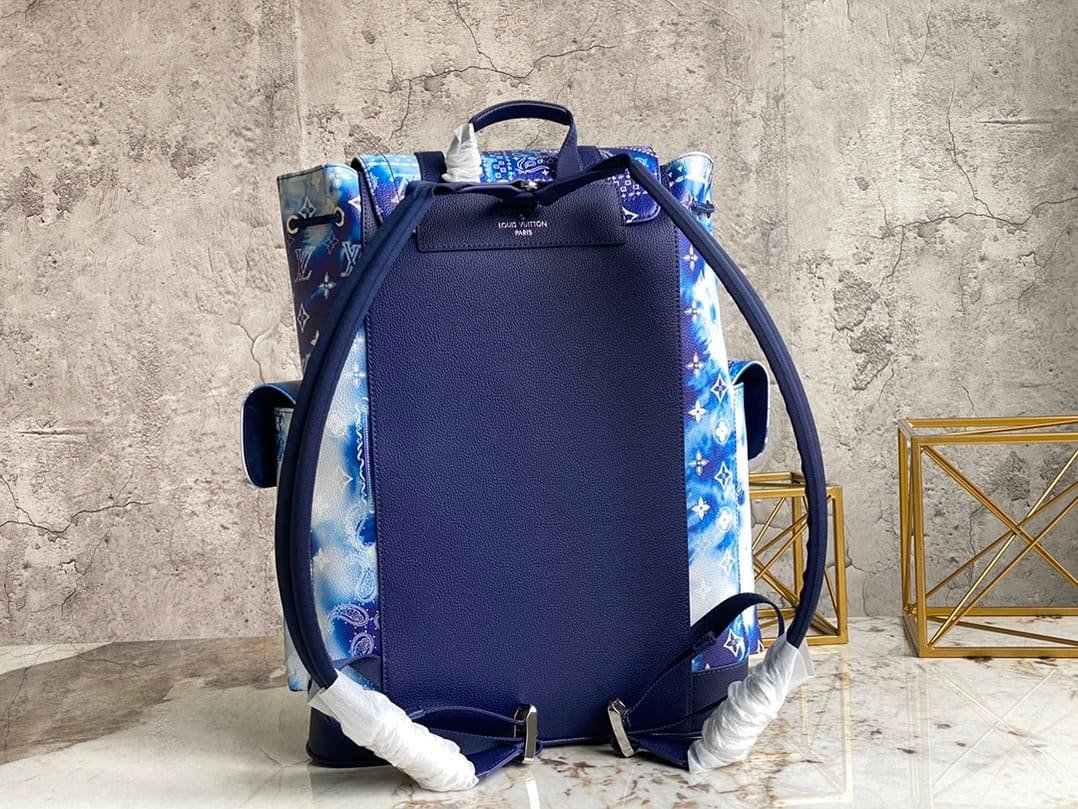 Louis Vuitton Men's Christopher Small Backpack - Blue 74839 | Sandra Bags - Image 3