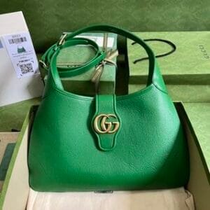 Gucci Cosmogonie Leather Shoulder Bag - Green 61301 | Sandra Bags