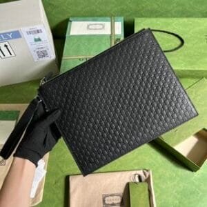 Gucci Leather Clutch Bag - Black 54020 | Sandra Bags