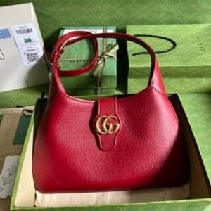 Gucci Cosmogonie Leather Shoulder Bag - Red 34355 | Sandra Bags