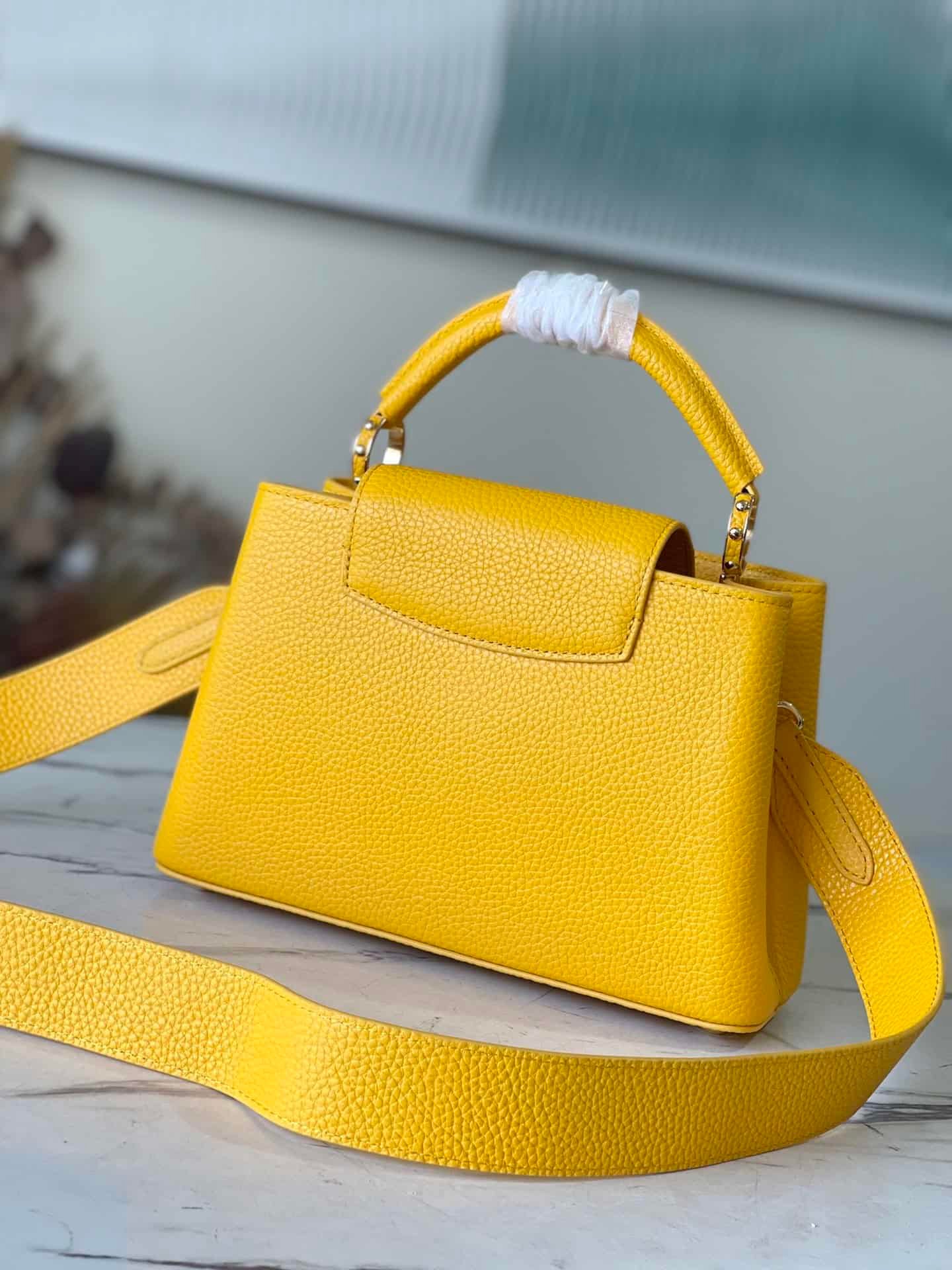 Louis Vuitton Capucines Small Handbag - Yellow 65983 | Sandra Bags - Image 3