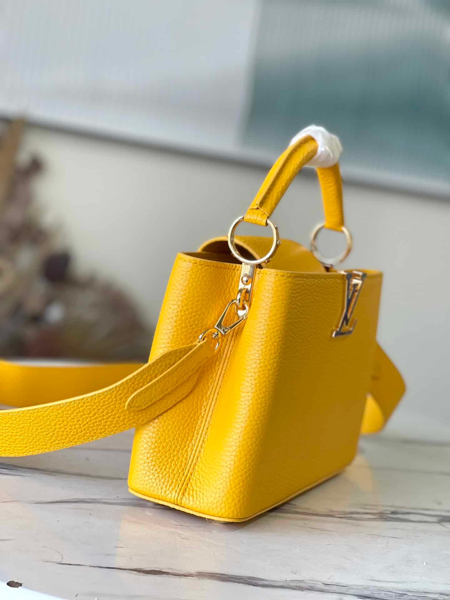 Louis Vuitton Capucines Small Handbag - Yellow 65983 | Sandra Bags - Image 4