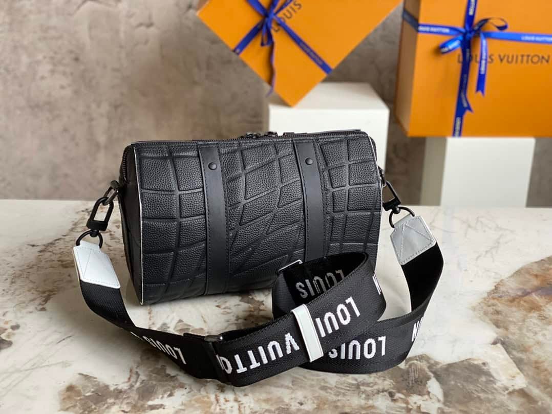 Louis Vuitton Men's CITY KEEPALL Pillow Handbag - Black 49241 | Sandra Bags - Image 4