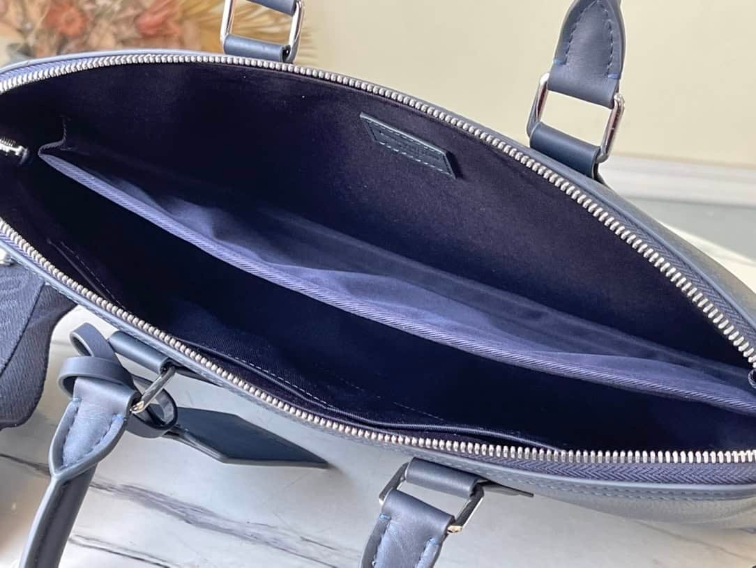 Louis Vuitton Aerogram Leather Briefcase Bag - Blue 79904 | Sandra Bags - Image 2