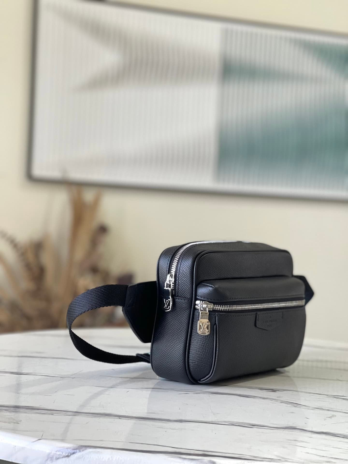 Louis Vuitton Saffiano Outdoor Waist Bag - Black 10107 | Sandra Bags - Image 3