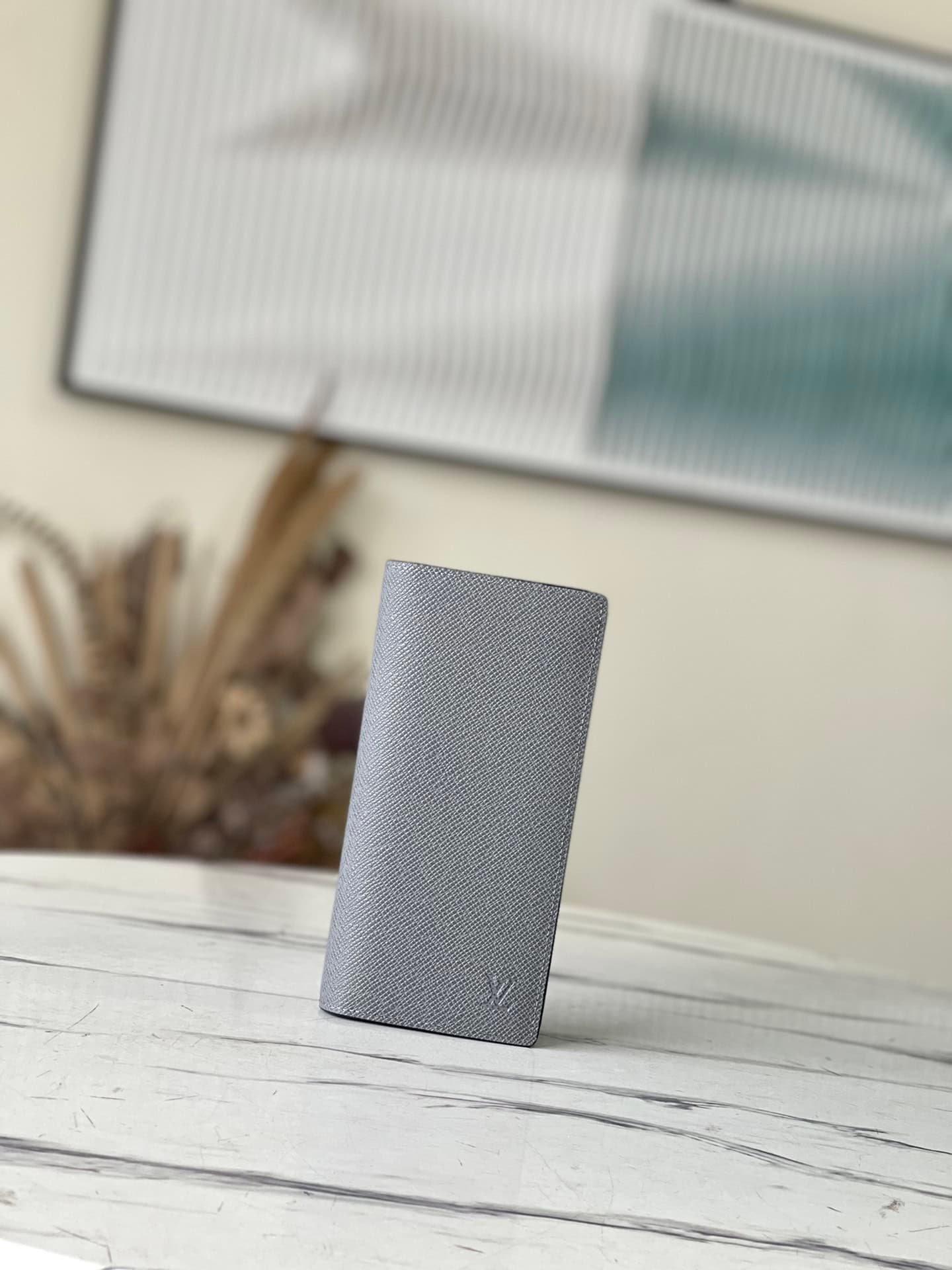 Louis Vuitton Cross-Grain Gray BRAZZA Wallet 41805 | Sandra Bags