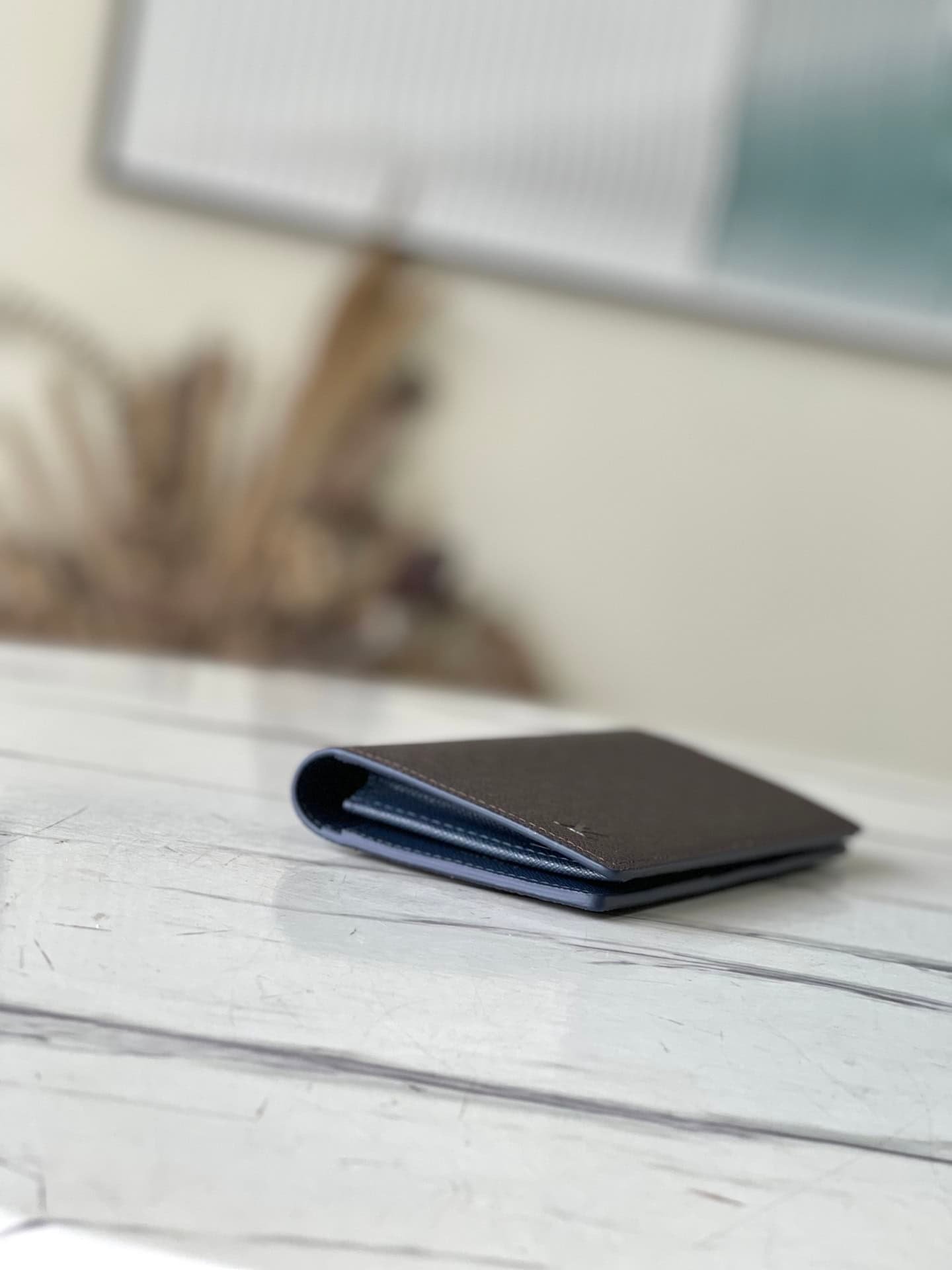 Louis Vuitton Saffiano Brown BRAZZA Wallet 91282 | Sandra Bags - Image 4