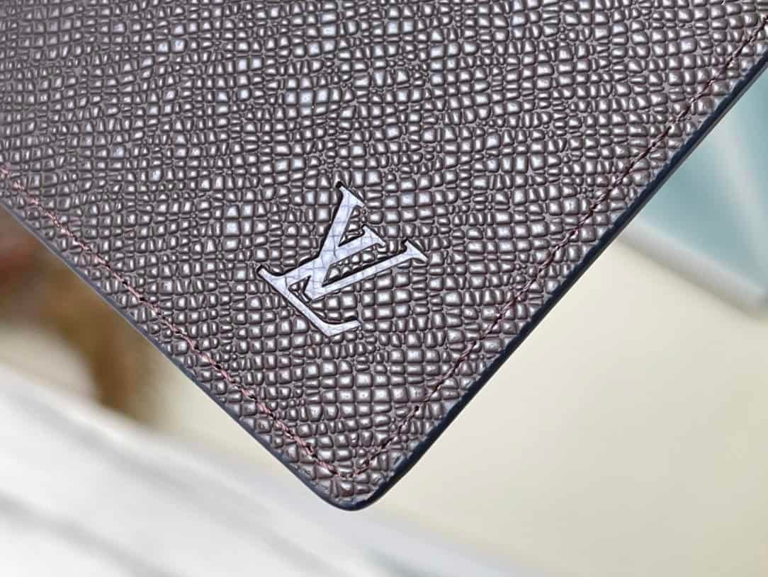 Louis Vuitton Saffiano Brown BRAZZA Wallet 91282 | Sandra Bags - Image 6