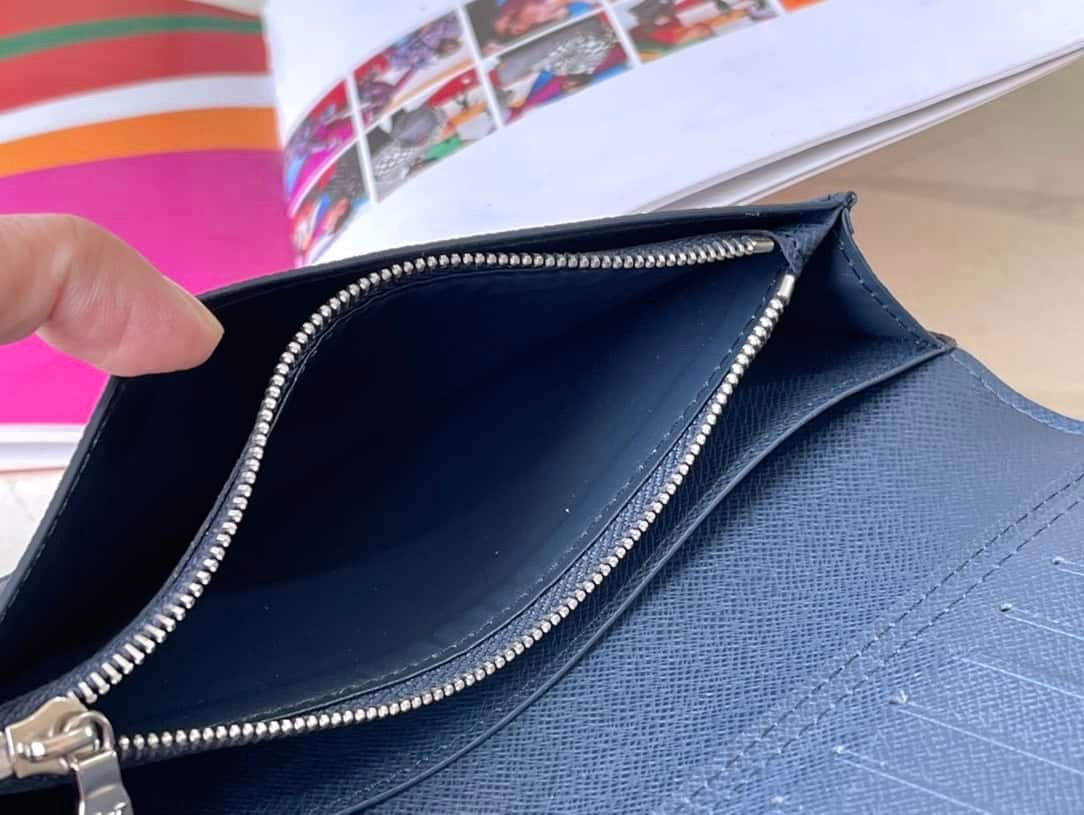 Louis Vuitton Saffiano Brown BRAZZA Wallet 91282 | Sandra Bags - Image 7