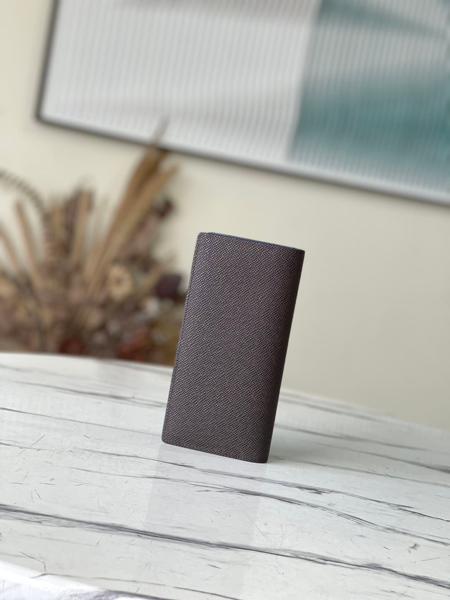 Louis Vuitton Saffiano Brown BRAZZA Wallet 91282 | Sandra Bags - Image 9