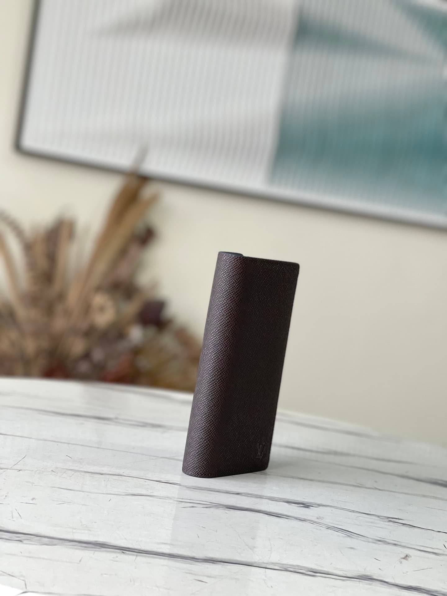 Louis Vuitton Saffiano Brown BRAZZA Wallet 91282 | Sandra Bags - Image 8