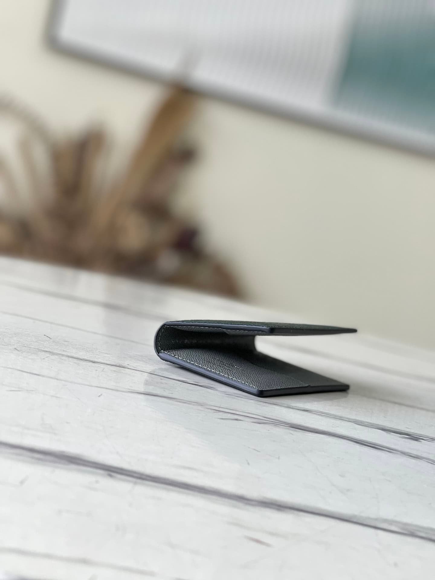 Louis Vuitton Cross Pattern Green Pocket Wallet 36731 | Sandra Bags - Image 3