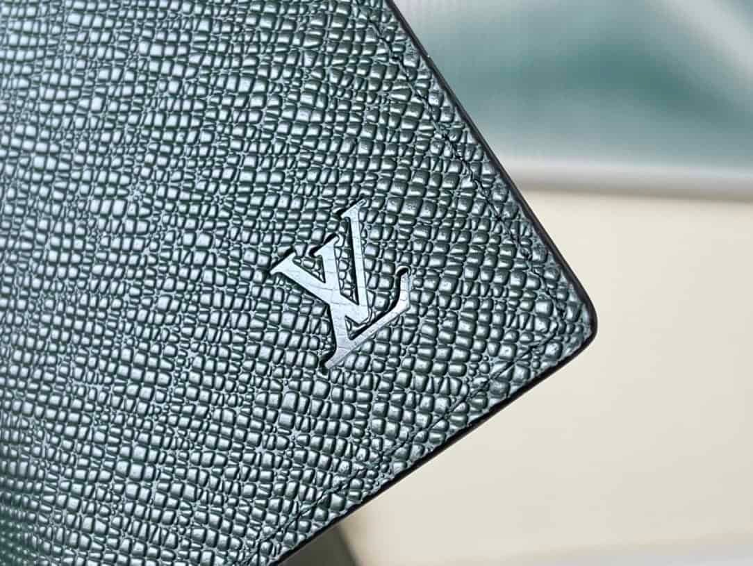 Louis Vuitton Cross Pattern Green Pocket Wallet 36731 | Sandra Bags - Image 5