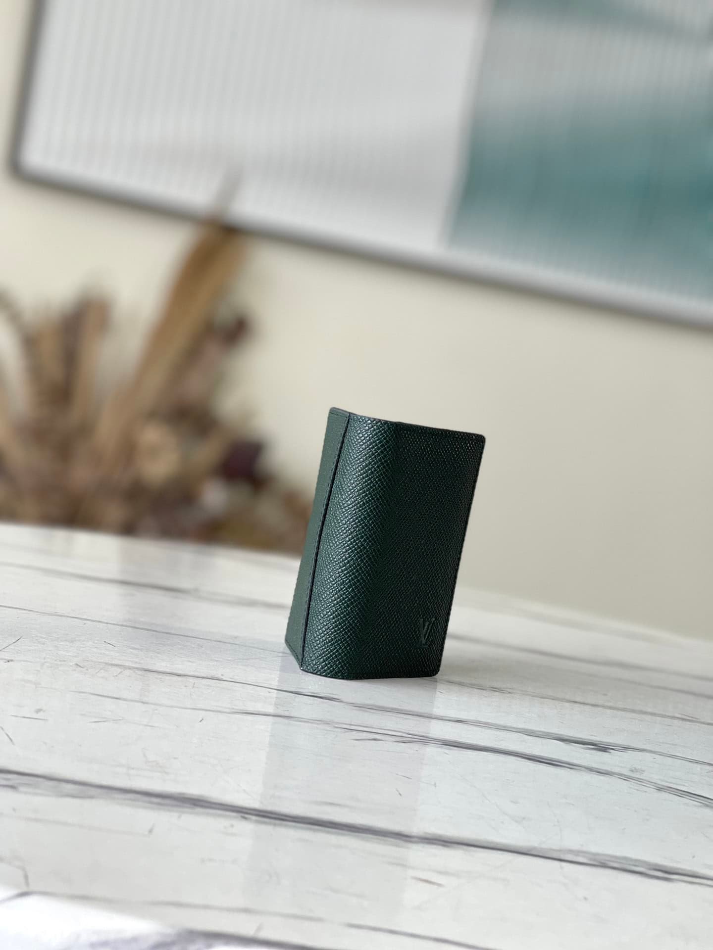 Louis Vuitton Cross Pattern Green Pocket Wallet 36731 | Sandra Bags - Image 9