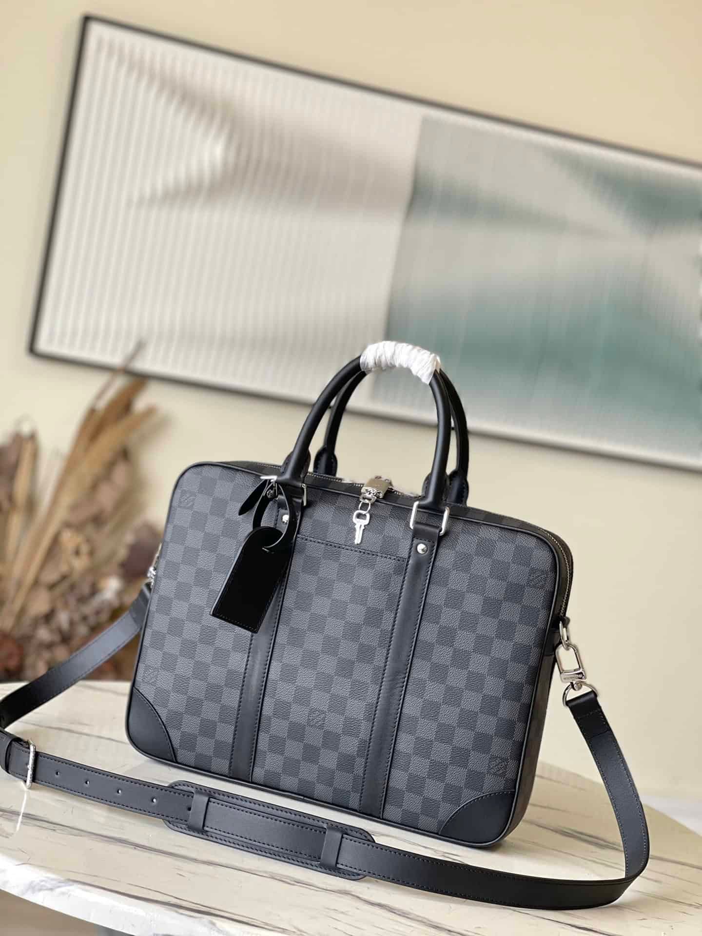Louis Vuitton Voyage Small Briefcase - Black 26762 | Sandra Bags