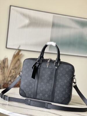 Louis Vuitton Small Voyage Briefcase - Black 17735 | Sandra Bags
