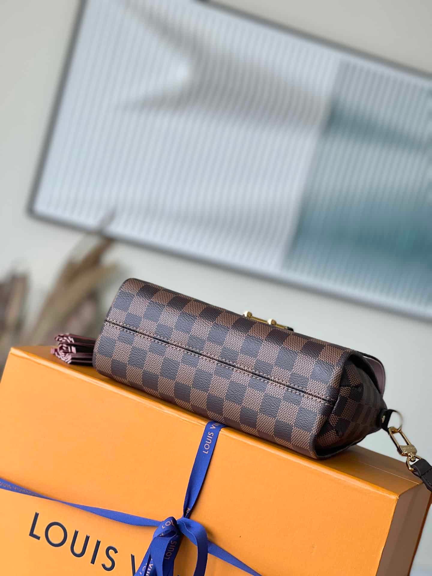 Louis Vuitton Coffee Check Messenger CROISETTE Bag 19067 | Sandra Bags - Image 4