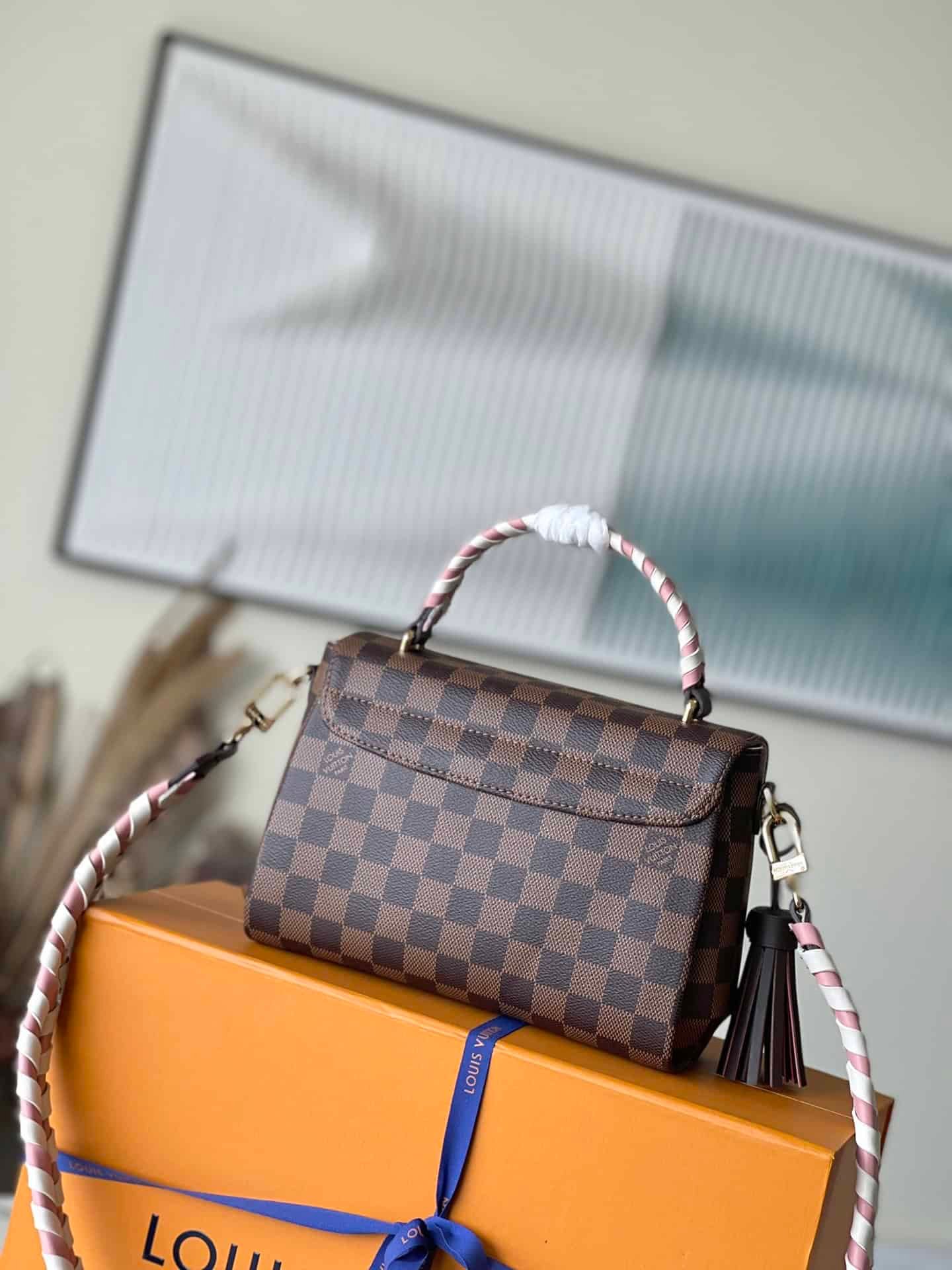 Louis Vuitton Coffee Check Messenger CROISETTE Bag 19067 | Sandra Bags - Image 7