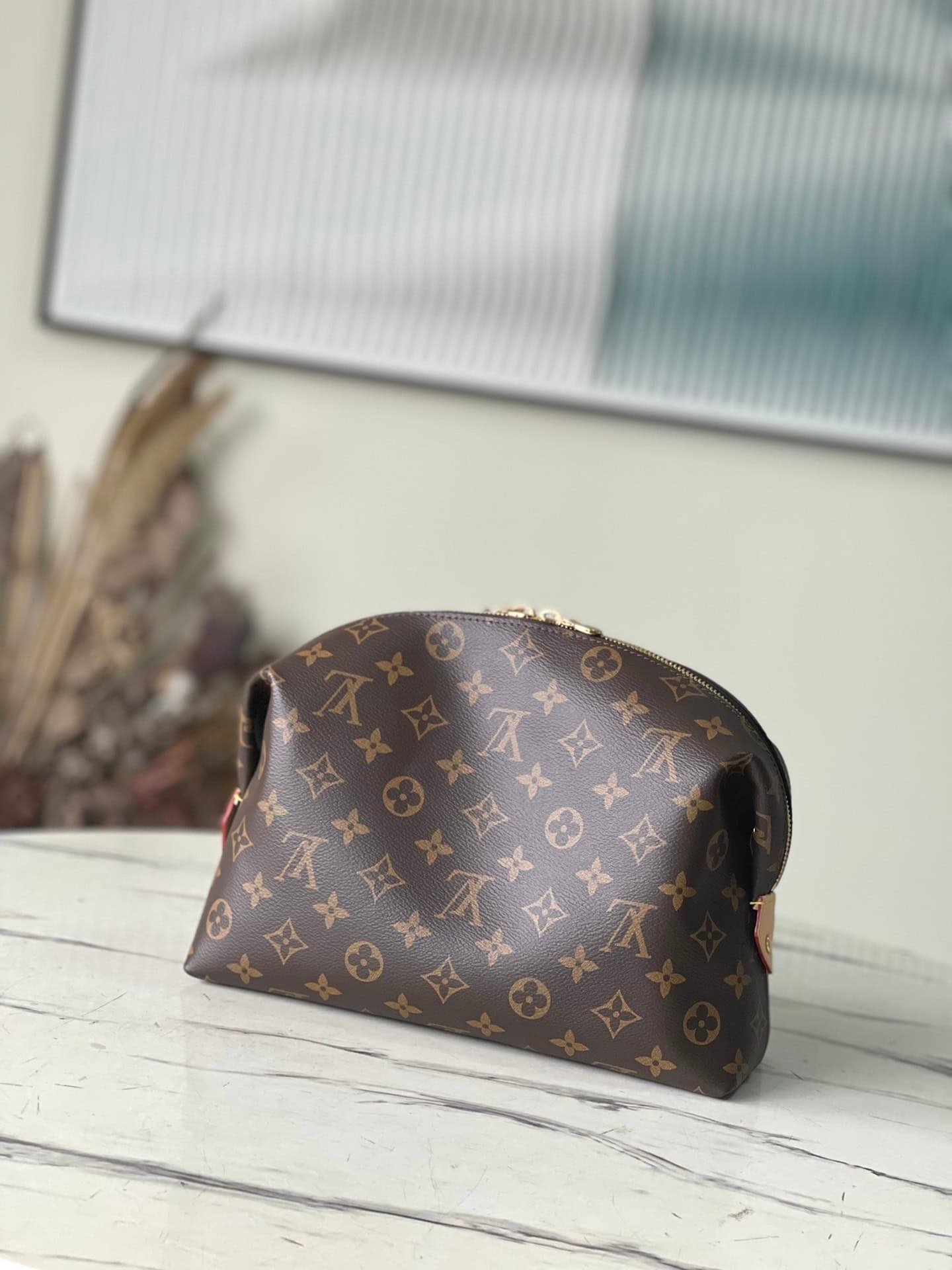Louis Vuitton Monogram Coated Cosmetic Bag 21776 | Sandra Bags - Image 3