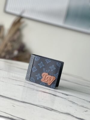 Louis Vuitton Blue Suit Clip Wallet 71677 | Sandra Bags