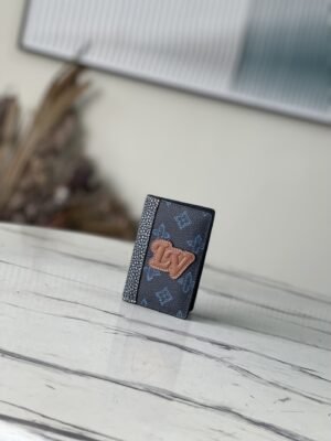 Louis Vuitton Blue Pattern Pocket Wallet 41170 | Sandra Bags