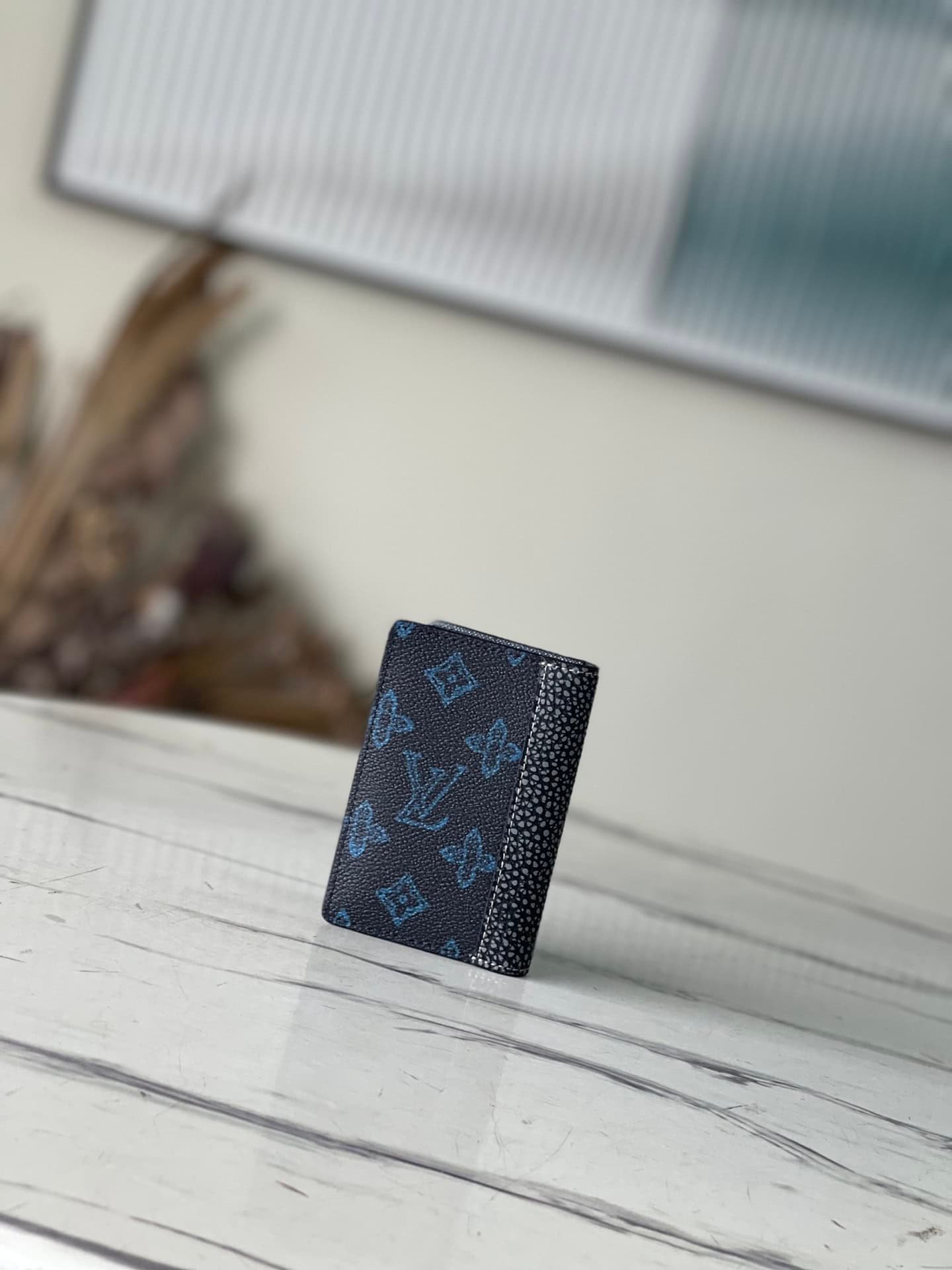 Louis Vuitton Blue Pattern Pocket Wallet 41170 | Sandra Bags - Image 7