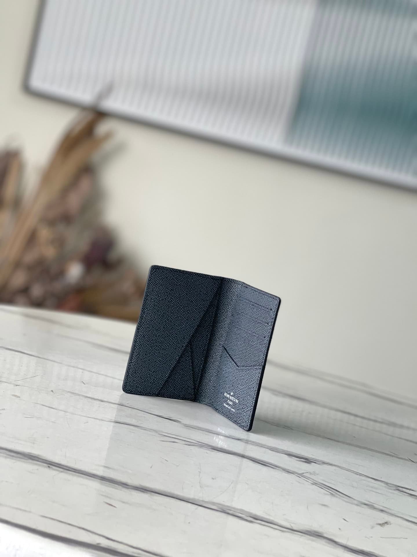 Louis Vuitton Blue Pattern Pocket Wallet 41170 | Sandra Bags - Image 9