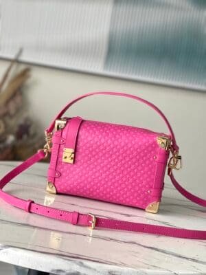 Louis Vuitton Full Suitcase Leather Bag - Rose Red 72872 | Sandra Bags