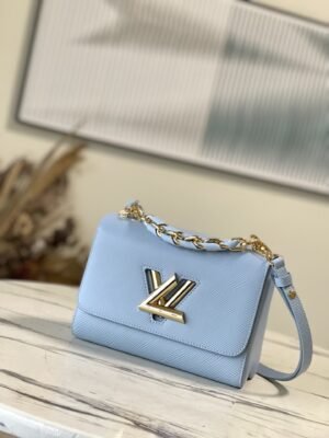 Louis Vuitton Twist Medium Braided Chain Bag - Blue 28107 | Sandra Bags