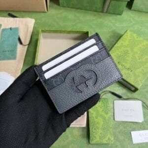 Gucci GG Card Holder - Black 64062 | Sandra Bags