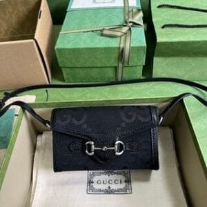 Gucci Leather GG Mini Handbag - Black 29762 | Sandra Bags