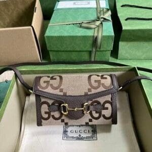 Gucci Leather GG Mini Handbag - Brown 36196 | Sandra Bags