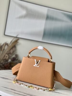 Louis Vuitton Capucines Small Handbag – Brown 39995 | Sandra Bags