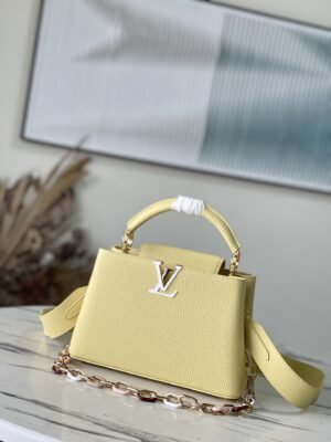 Louis Vuitton Capucines Small Handbag – Yellow 75757 | Sandra Bags