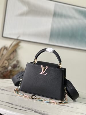 Louis Vuitton Capucines Small Handbag - Black 57059 | Sandra Bags