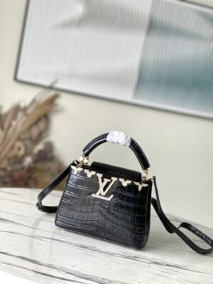 Louis Vuitton Crocodile Pattern Silver Buckle Mini Bag 24645 | Sandra Bags