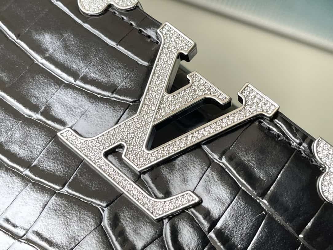 Louis Vuitton Crocodile Pattern Silver Buckle Trumpet Bag 83444 | Sandra Bags - Image 6