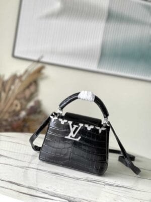 Louis Vuitton Crocodile Pattern Silver Buckle Mini Bag 56742 | Sandra Bags