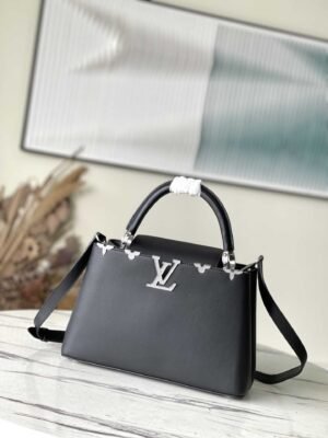 Louis Vuitton Plain Silver Buckle Medium Handbag 93422 | Sandra Bags