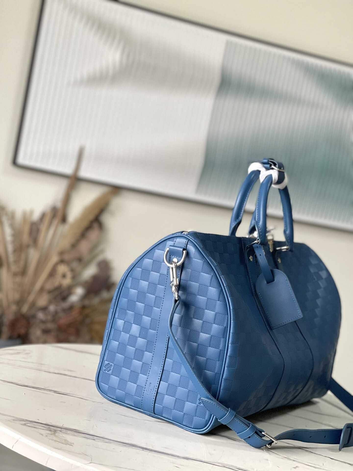 Louis Vuitton Keepall 45 Travel Bag - Blue 70403 | Sandra Bags - Image 3