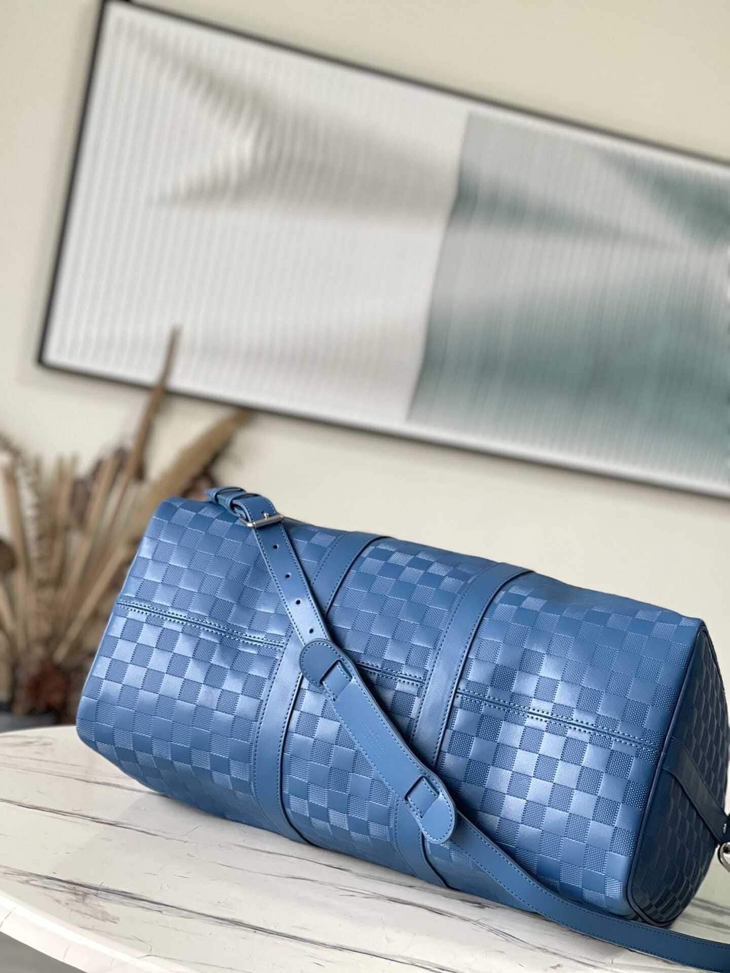 Louis Vuitton Keepall 45 Travel Bag - Blue 70403 | Sandra Bags - Image 6