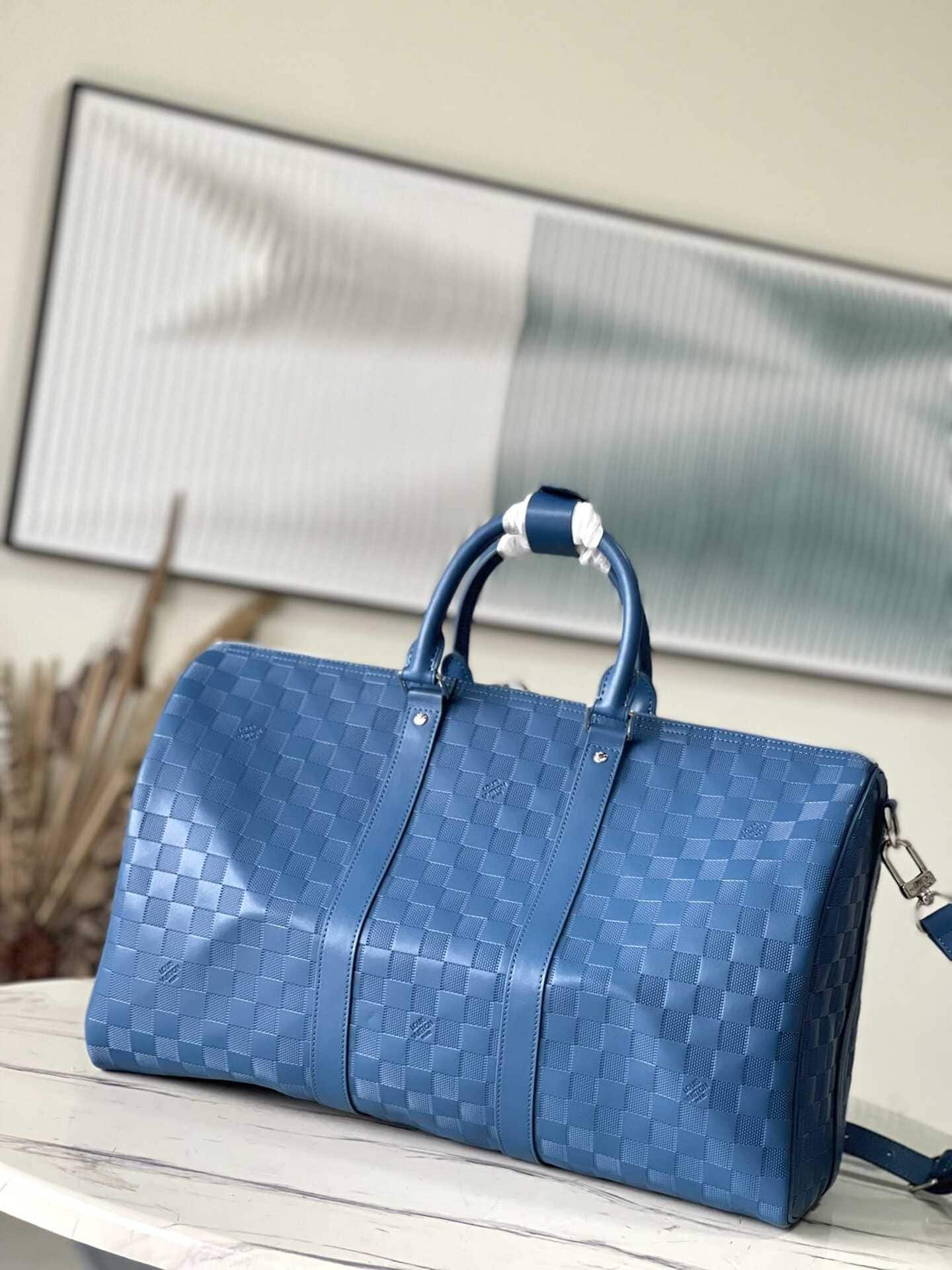 Louis Vuitton Keepall 45 Travel Bag - Blue 70403 | Sandra Bags - Image 9