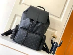 Louis Vuitton Black Flower Leather 87573 | Sandra Bags