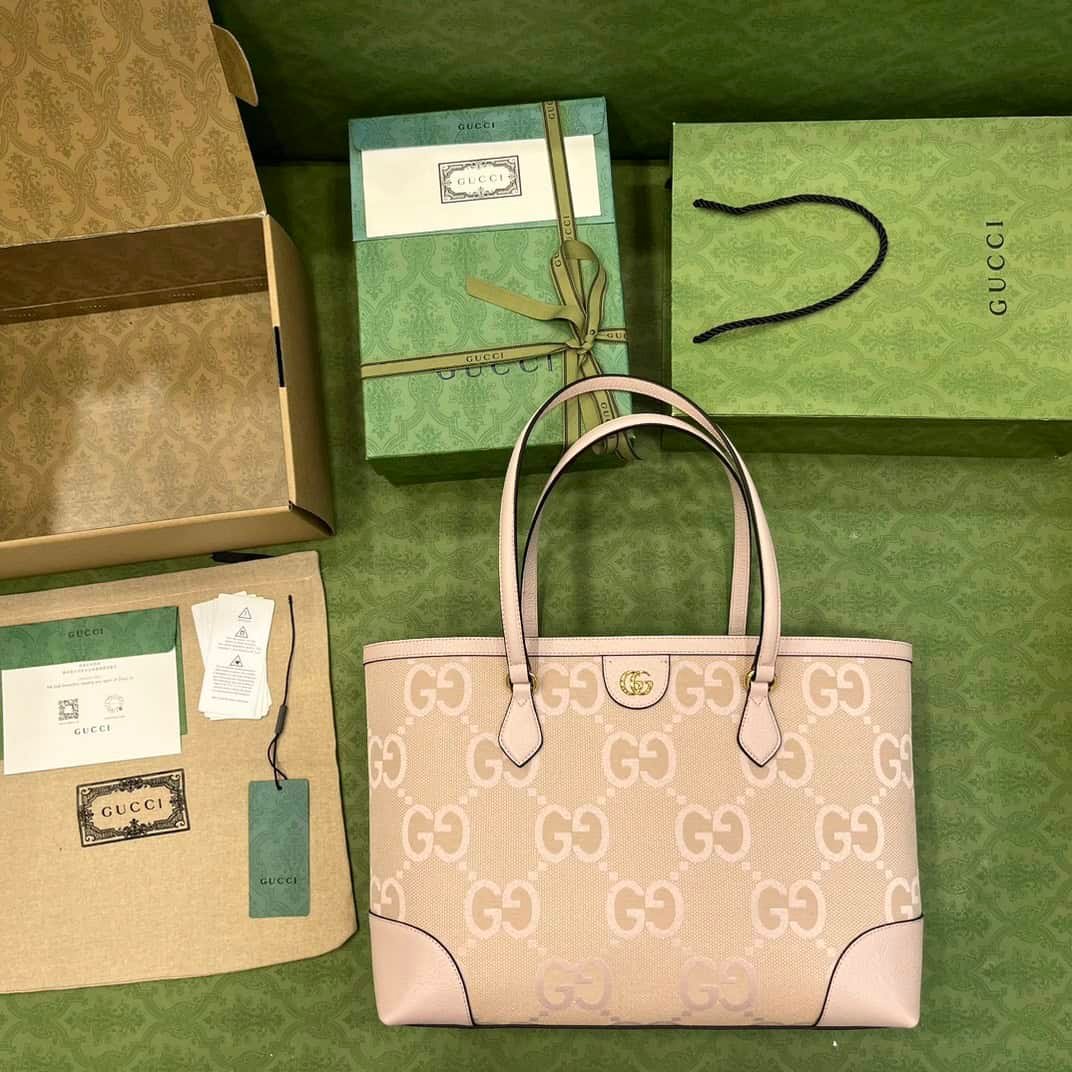 Gucci Medium Light Pink Tote Handbag 23660 | Sandra Bags - Image 3