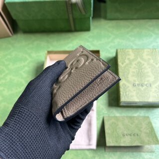 Gucci Leather GG Card Wallet - Grey 22736 | Sandra Bags - Image 4