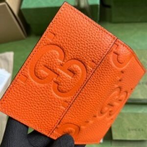 Gucci Leather GG Card Wallet - Orange 70208 | Sandra Bags