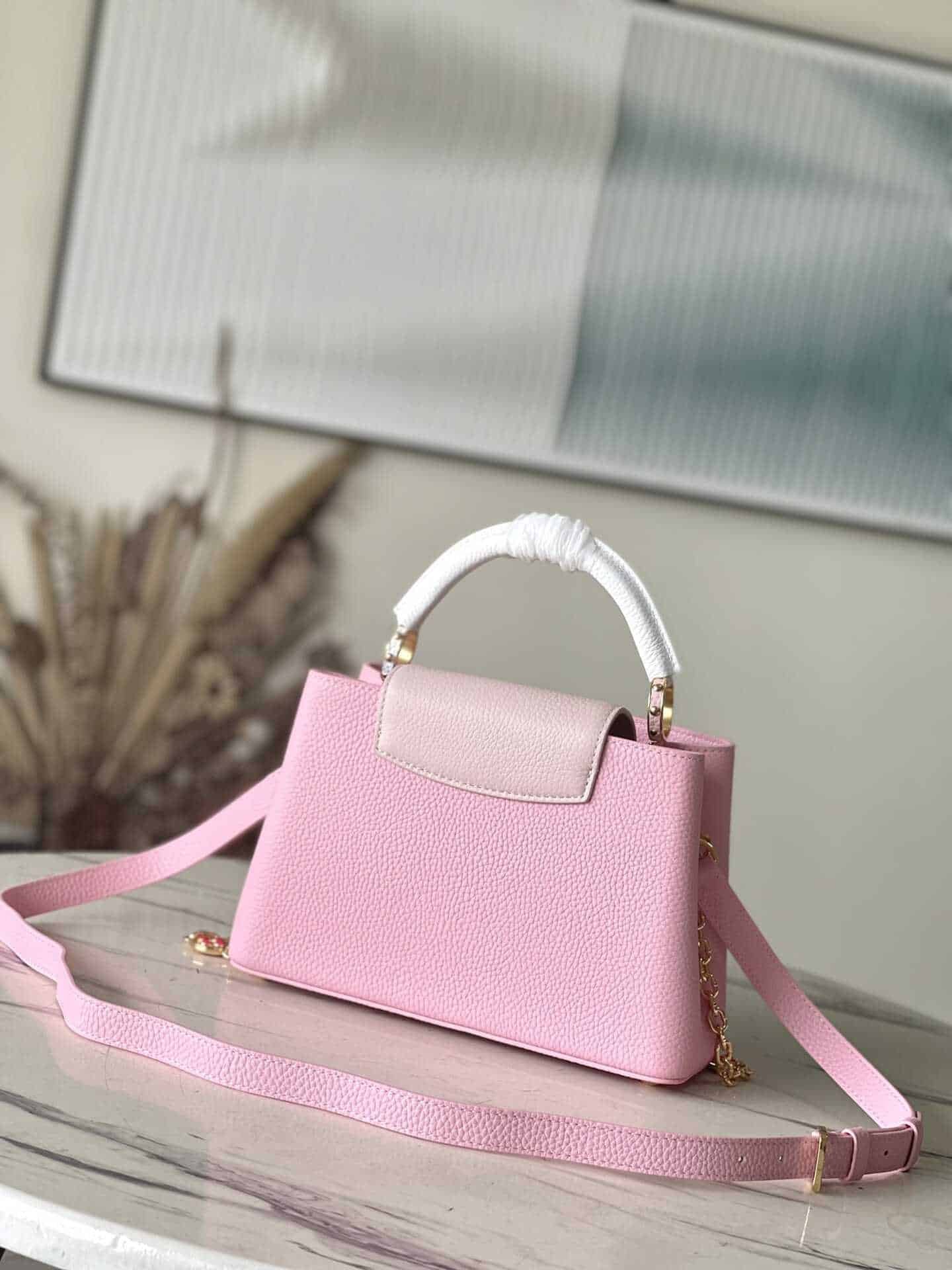 Louis Vuitton Capucines Handbag - Pink 45820 | Sandra Bags - Image 3
