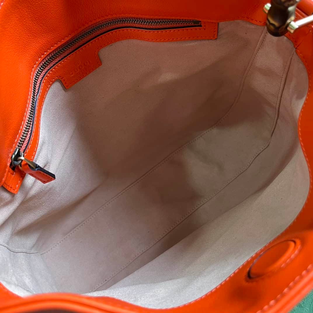 Gucci Diana Medium Shoulder Leather Bag - Orange 72547 | Sandra Bags - Image 4
