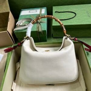 Gucci Diana Series Medium Shoulder Bag - White 85712 | Sandra Bags